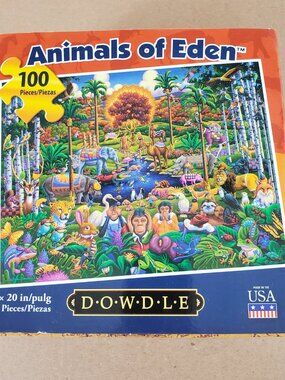 ANIMALS OF EDEN BY ERIC DOWDLE Complete 100 Piece Jigsaw Children's Puzzle